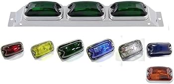 Amazon | トラック用 3連 角マーカーランプセット ステー付 車高灯など